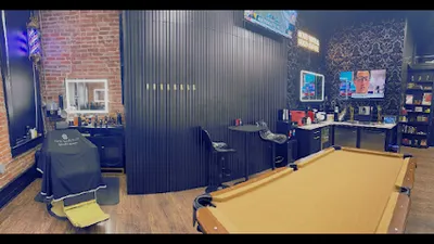 Speakeasy barber lounge