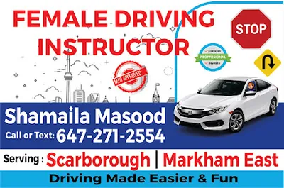 Female Driving Instructor Scarborough, Markham East - Shamaila